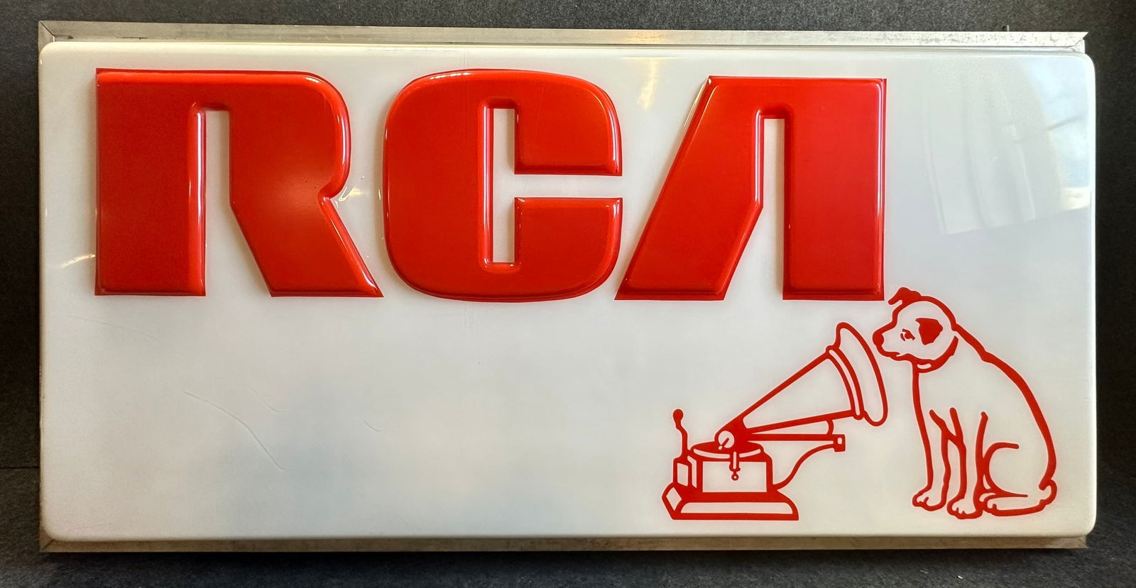 RCA 6' Double Sided Plastic Lighted Embossed Advertising Sign (1 of 6)