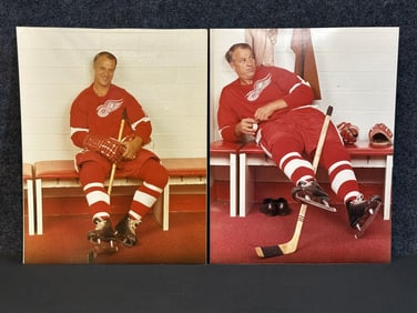 Pair 11"x14" Original Gordie Howe Photographs by Jim Mackey