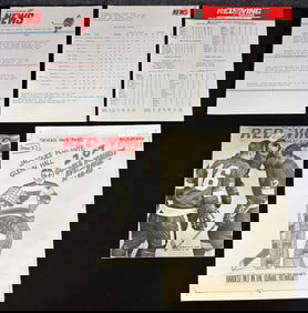 Red Wing Magazine Roger Crozier, Bruce MacGregor, & Ron Harris Cover w/ St Louis Blues Artwork