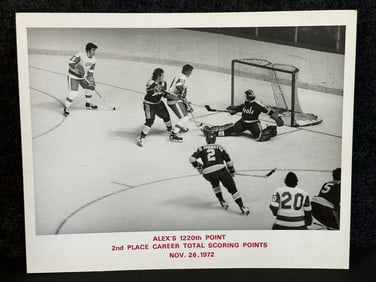 Large Photographic Print Alex Delvecchio's 1220th Point November 26, 1972