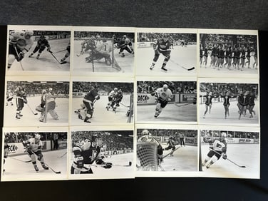 Lot 12 Original 1991-1992 8x10 Detroit Red Wings Photographs
