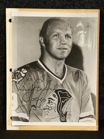Bobby Hull Personalized "To Tip" 8x10 Autographed Photograph