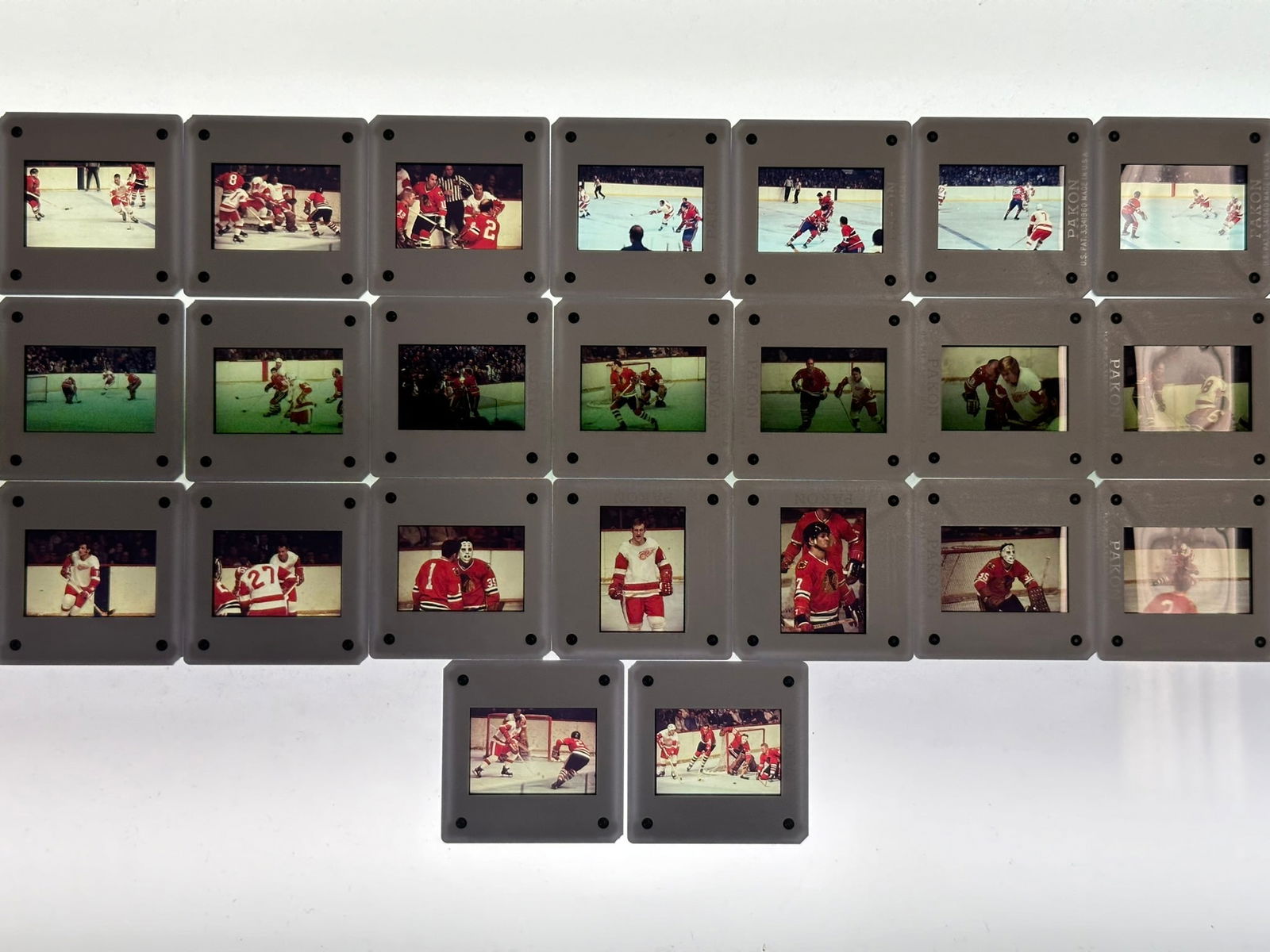 23 Projector Film Slides Detroit Red Wings vs. Chicago Black Hawks 1970-1971 Season (1 of 6)