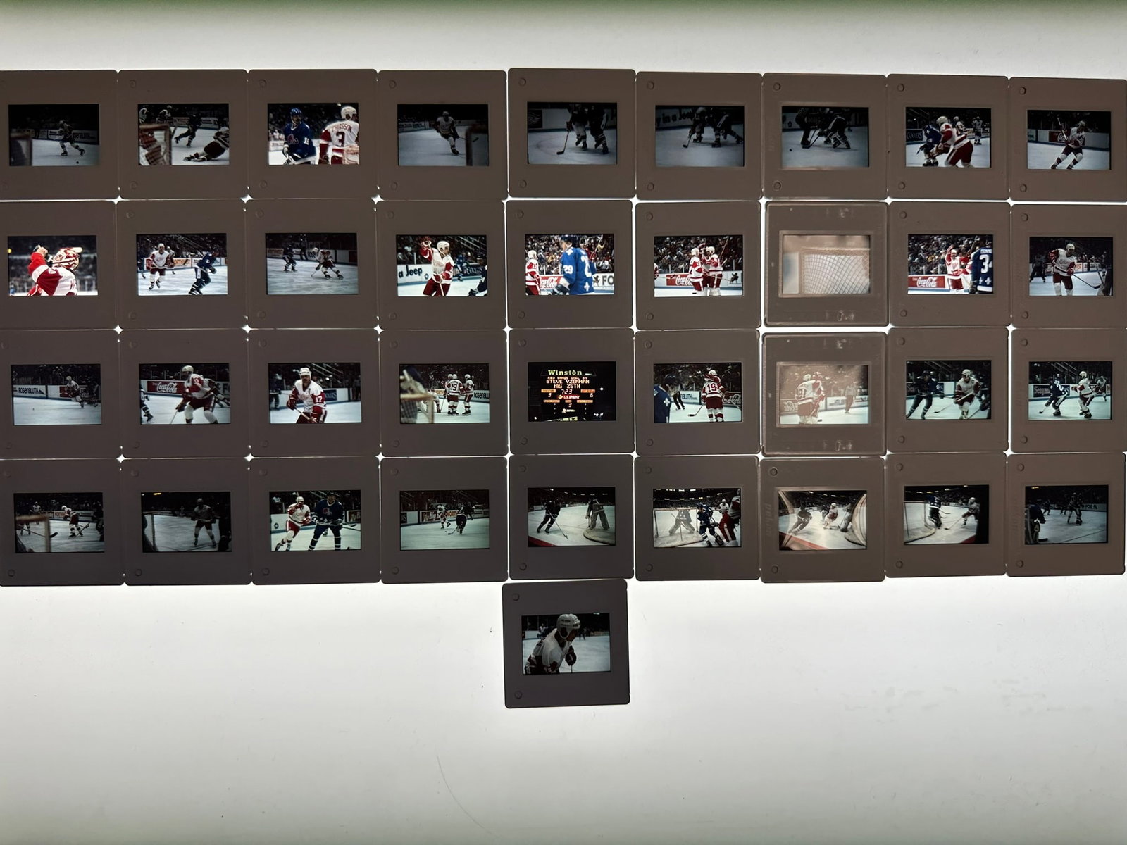 37 Projector Underexposed Hockey Film Slides 80s-90s Steve Yzerman: 37 projector underexposed hockey film slides