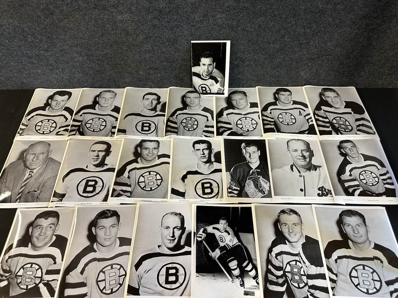 Lot 19 Original 8x10 Team Issued Photographs of Boston Bruins Players, Trainer & Scout (1 of 5)