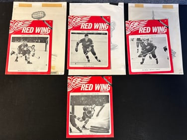 Lot 4 Red Wing Magazines 3 w/ Original Jim Mackey Cartoon Sketch Oct. 28, 1965-Nov. 4 1965