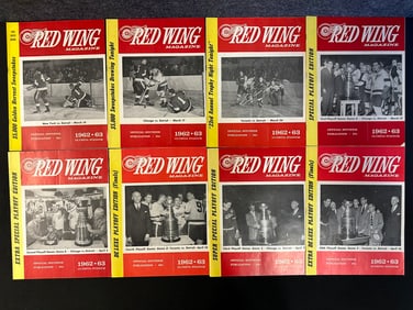 8 Red Wing Magazines Mar. 14, 1963-Apr. 16, 1963 - Near Mint