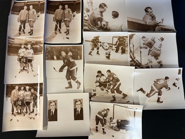 Lot 13 Original Sepia Tone 8x10 Gordie Howe & Other Red Wing Photographs