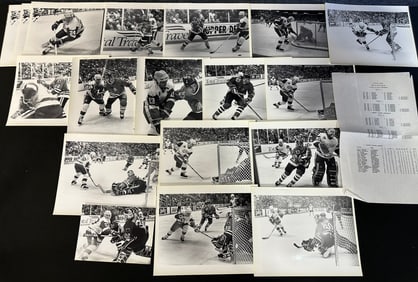 Lot 18 Original Photographs From The Detroit Red Wings 91/92 Season & Stanley Cup