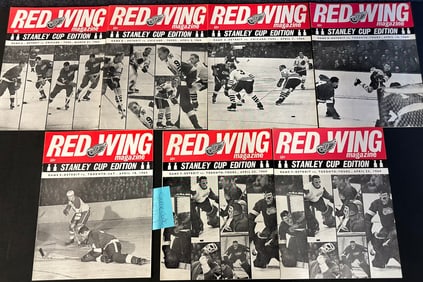 Lot 7 Red Wings Magazines Stanley Cup Edition Mar. 31, 1964-Apr. 23, 1964
