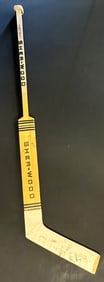 Game Used Ca. 1970s Ed Smith Pittsburgh Penguins Sher-Wood Goalie Stick