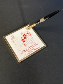 Gordie & Colleen Howe Pen Holder w/ Pen "First Day Of The Rest Of Your Life"