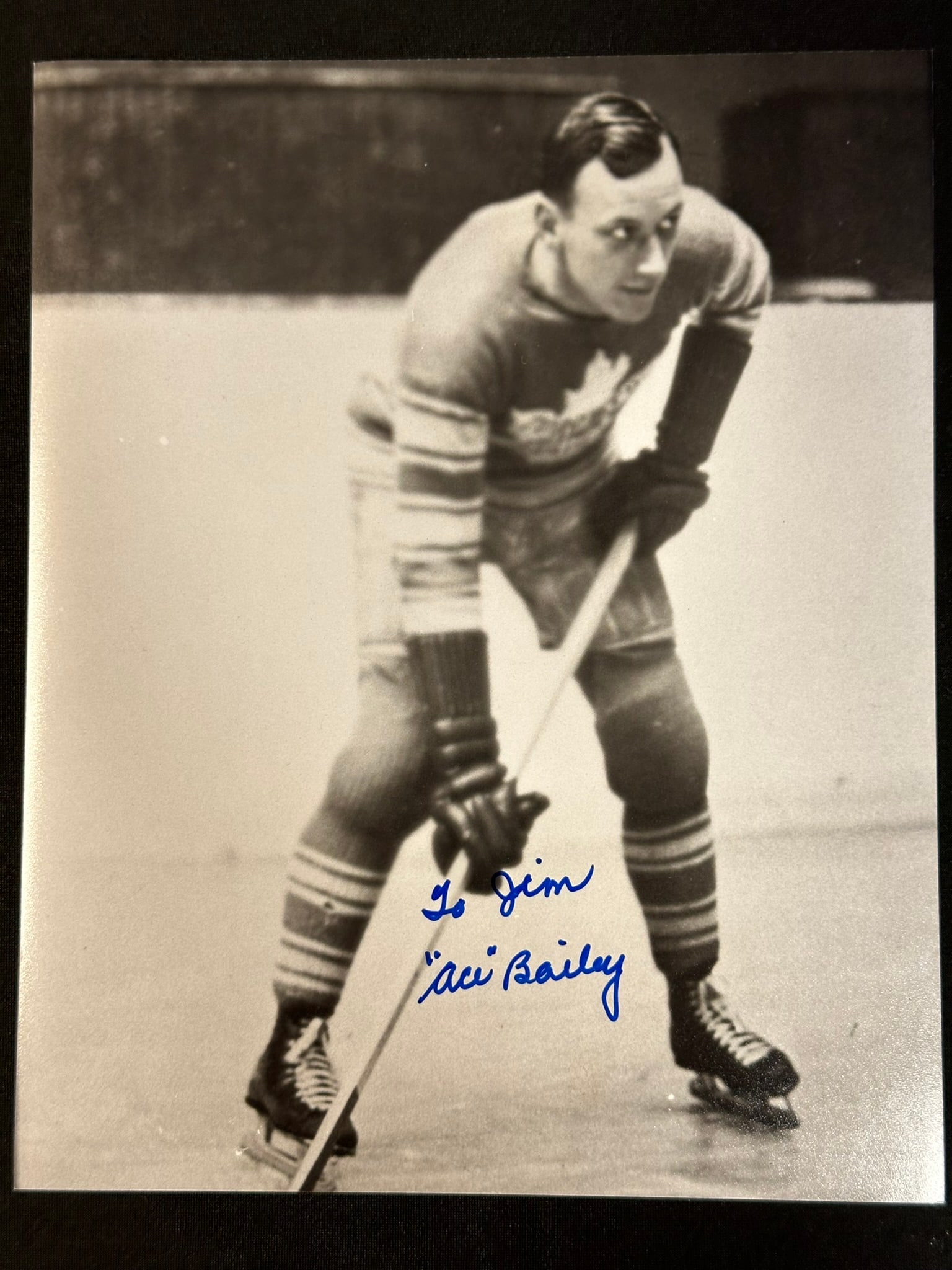 Toronto Maple Leafs Irvine 'Ace' Bailey Autographed & Personalized 8x10 Photograph (1 of 3)