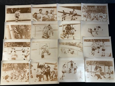 16 In-Game Photographs of Various Red Wings Games Against Multiple Teams