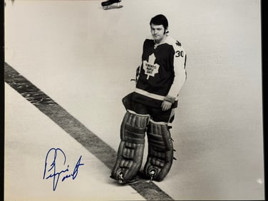 Autographed Matted Print of Bernie Parent 2/22/1972