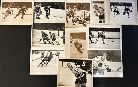 11 Photographs From Red Wings vs. Black Hawks Game, Majority Feature Bobby Hull