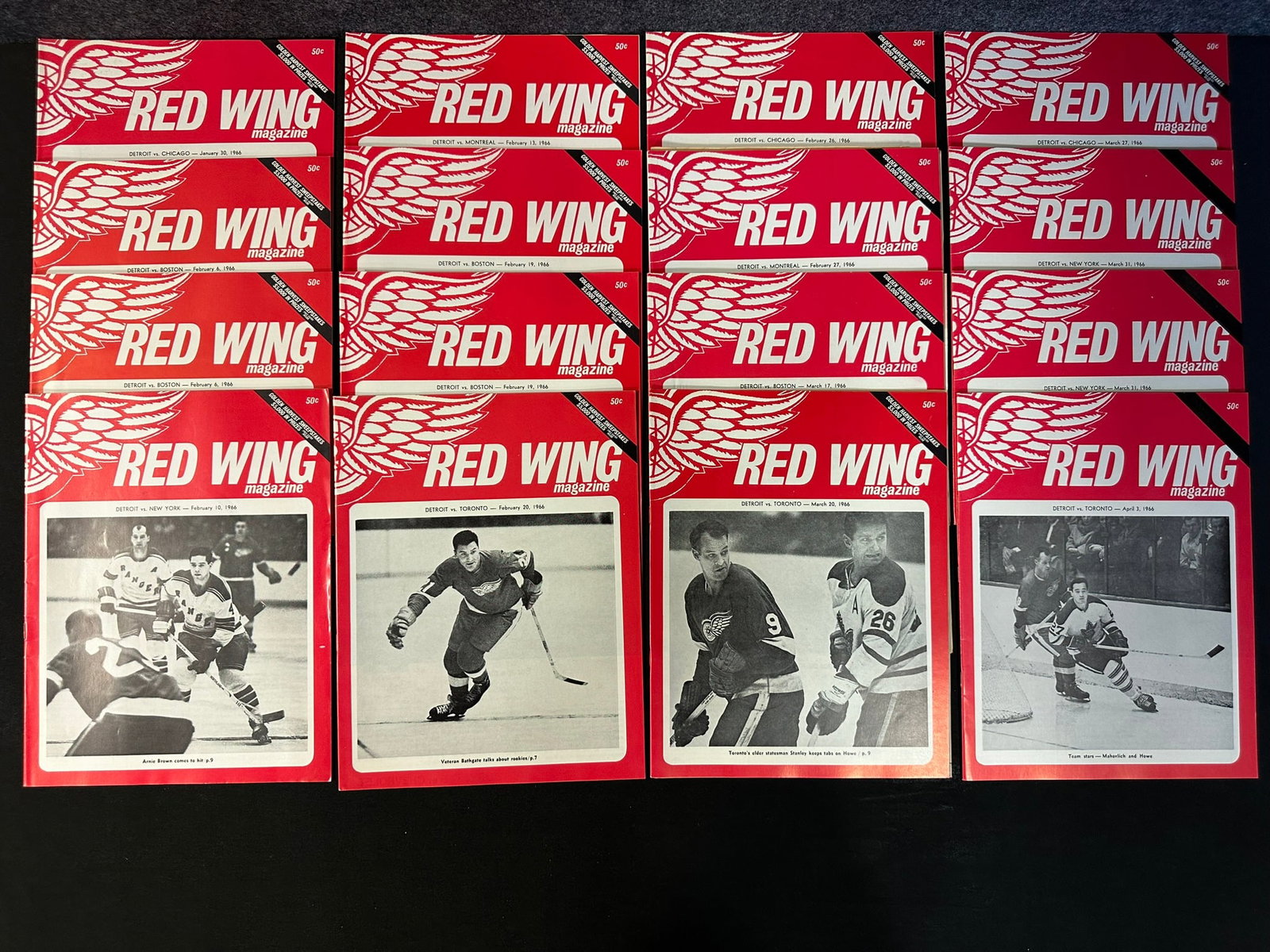 Lot 16 1965-1966 Jan 30 - Apr 3 Red Wing Magazine - High Grade (1 of 6)
