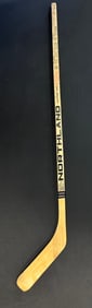 The Gordie Howe Family Jim Mackey Personalized & Signed Game Used Stick Houston Aero's Photoshoot