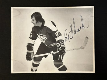 1972-1973 Eddie Shack Pittsburgh Penguins 8x10 Original Matted Photograph