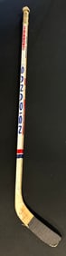 Michel Bergeron Game Used & Signed #16 1975-76 Detroit Red Wings Canadien Hockey Stick