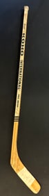 Detroit Red Wings Game Used Koho Pro Hook Stick w/ 16 Signatures Including Howe, Delvecchio,
