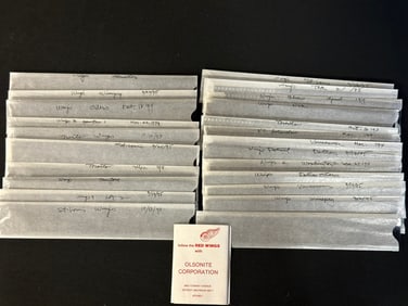 Large Lot 315 Detroit Red Wings Original 1990s Negatives - 33 Sleeves Full