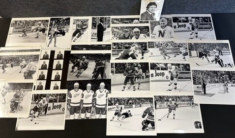 Lot 26 Original Mackey Detroit Red Wings Coaches & Players Black & White 80s-90s 8x10 Photos