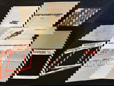 Lot 13 Original 1966-67 Detroit Red Wings Yearbook Layout Artwork