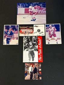6 Original Detroit Red Wings 70s 80s Photographs & Holiday Cards