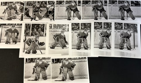 13 Original Detroit Red Wings vs Montreal Canadiens Goalie Action Photographs #37 8x10s