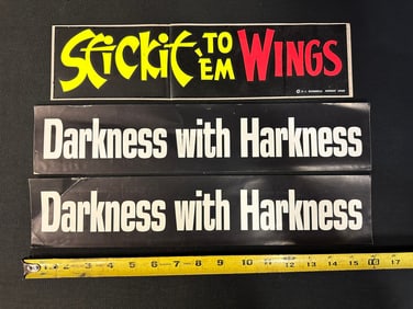 Lot 3 Original Unused Detroit Red Wings Bumper Stickers