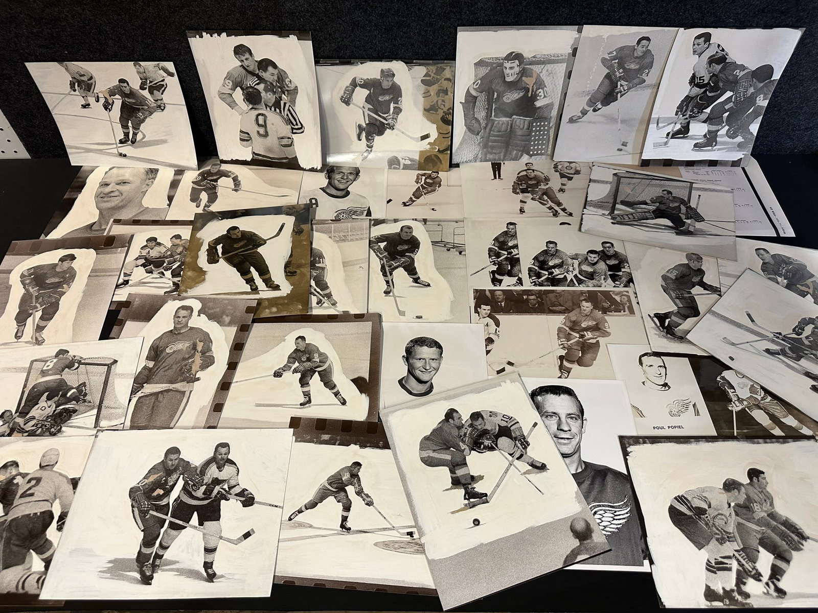 Large Lot 35 Original Black & White 8x10 Red Wing Photos Mocked Up For Magazine & Print Work (1 of 5)