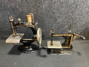 Pair The Smith & Egge Mfg Pat'd 1897 & Made In Germany Cast Iron Sewing Machines