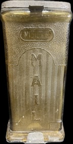 Antique Early 1900s Amber Glass Visible Mailbox