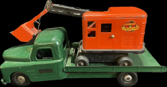1940s Structo 21" Pressed Steel Green Truck