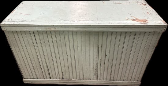 Antique Late 19th Century Robins Egg Blue Beadboard 5' General Store Counter