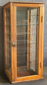 Early 1900s General Store Countertop Display Pie Safe Cabinet w/ 8 Shelves