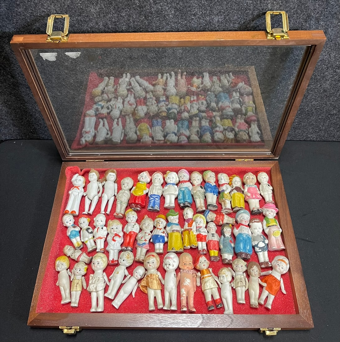 Large Lot 43 Original Turn of the Century Miniature 3"-4" Porcelain Dolls (1 of 15)