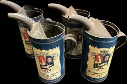Lot 4 Maytag Co Newton Iowa Oil & Gas Fuel Mixing Can w/ Spout