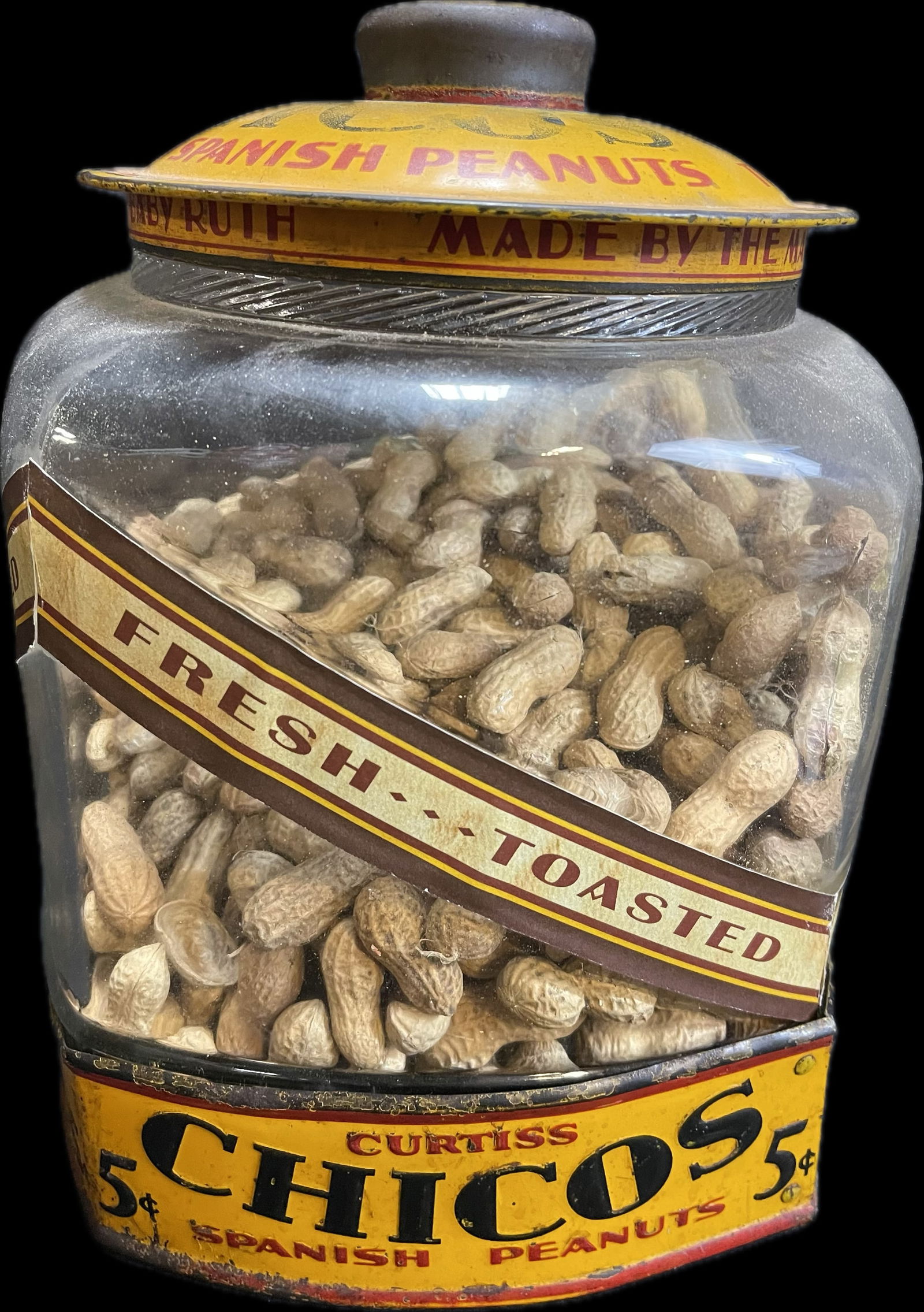 Chico's Spanish Peanuts by Baby Ruth Makers Curtiss Original Glass Store Counter Top Display (1 of 10)