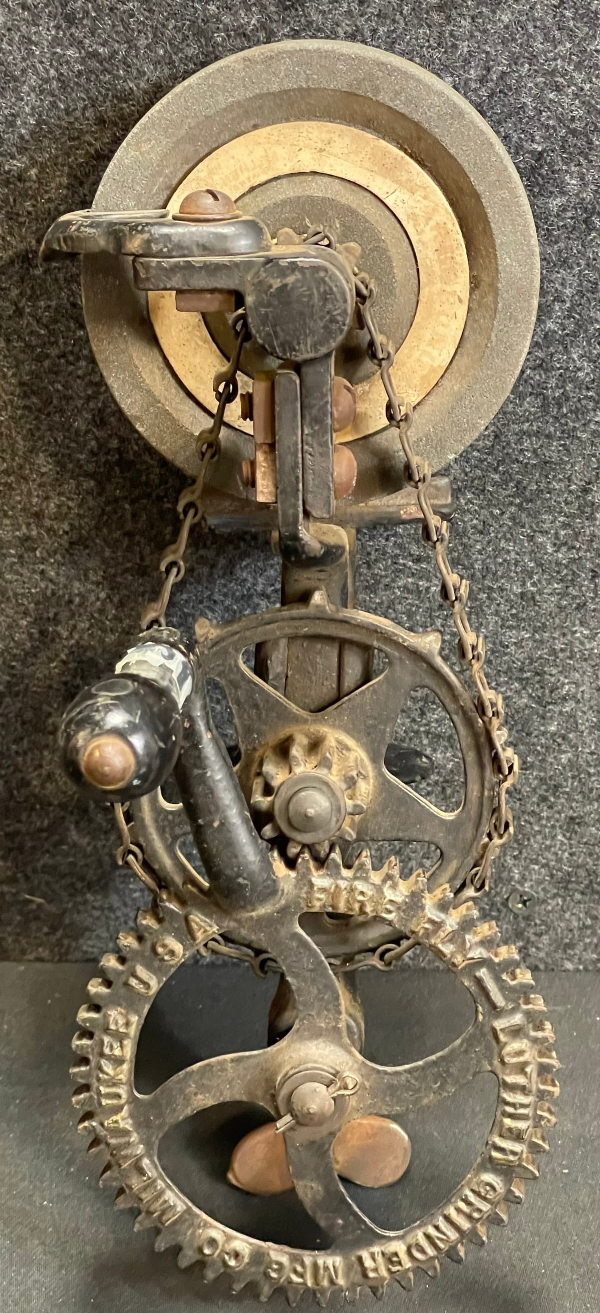 Antique Luther Fire Fly Chain Drive Early 1900s Bench Grinder (1 of 6)