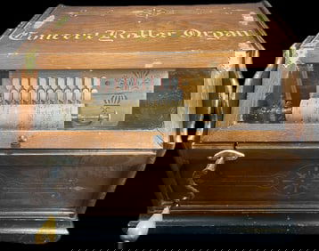 1887 Concert Roller Organ Hand Crank Victorian Music Box