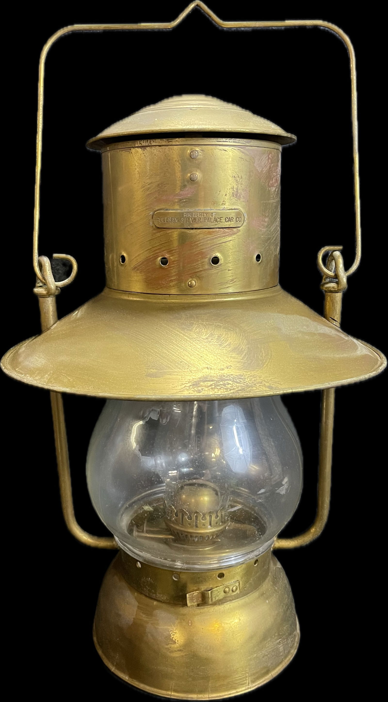 Antique 24" Pullman Silver Palace Car Co Railroad Brass Lantern (1 of 9)