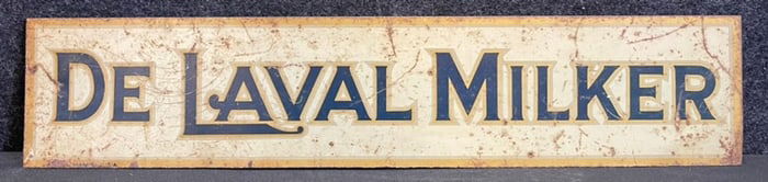 Delaval Milker 20" Double Sided Tin Advertising Sign