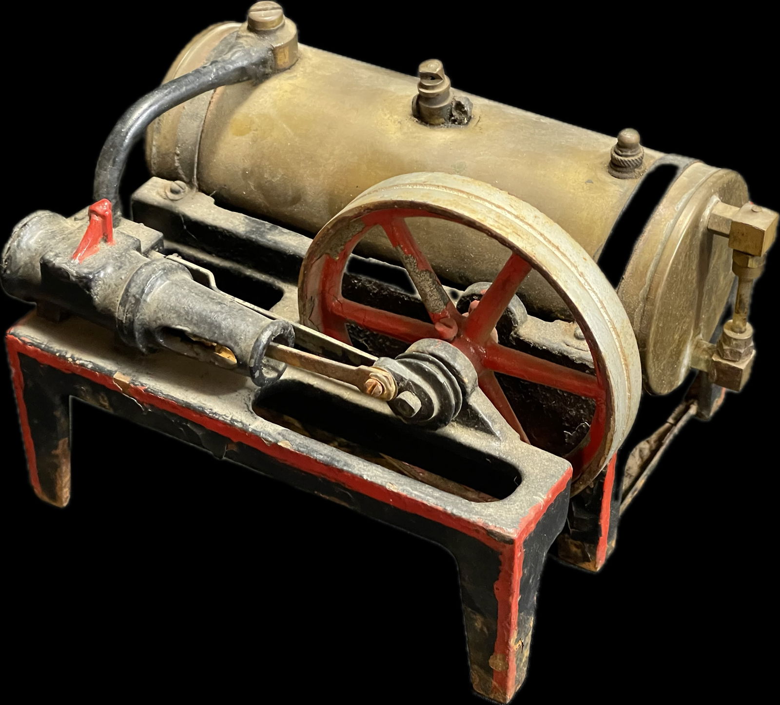 Early 20th Century Cast Iron Steam Engine Toy Unmarked (1 of 7)