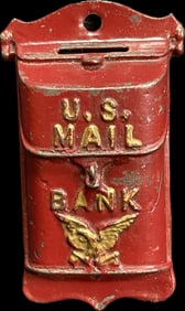 AC Williams Pat'd Nov 22 1921 US Mail Box Cast Iron Toy Bank