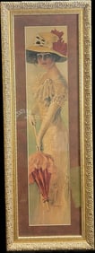 Stuart Travis 1913 Pabst Extract Veronica Yardlong Victorian Lady Print