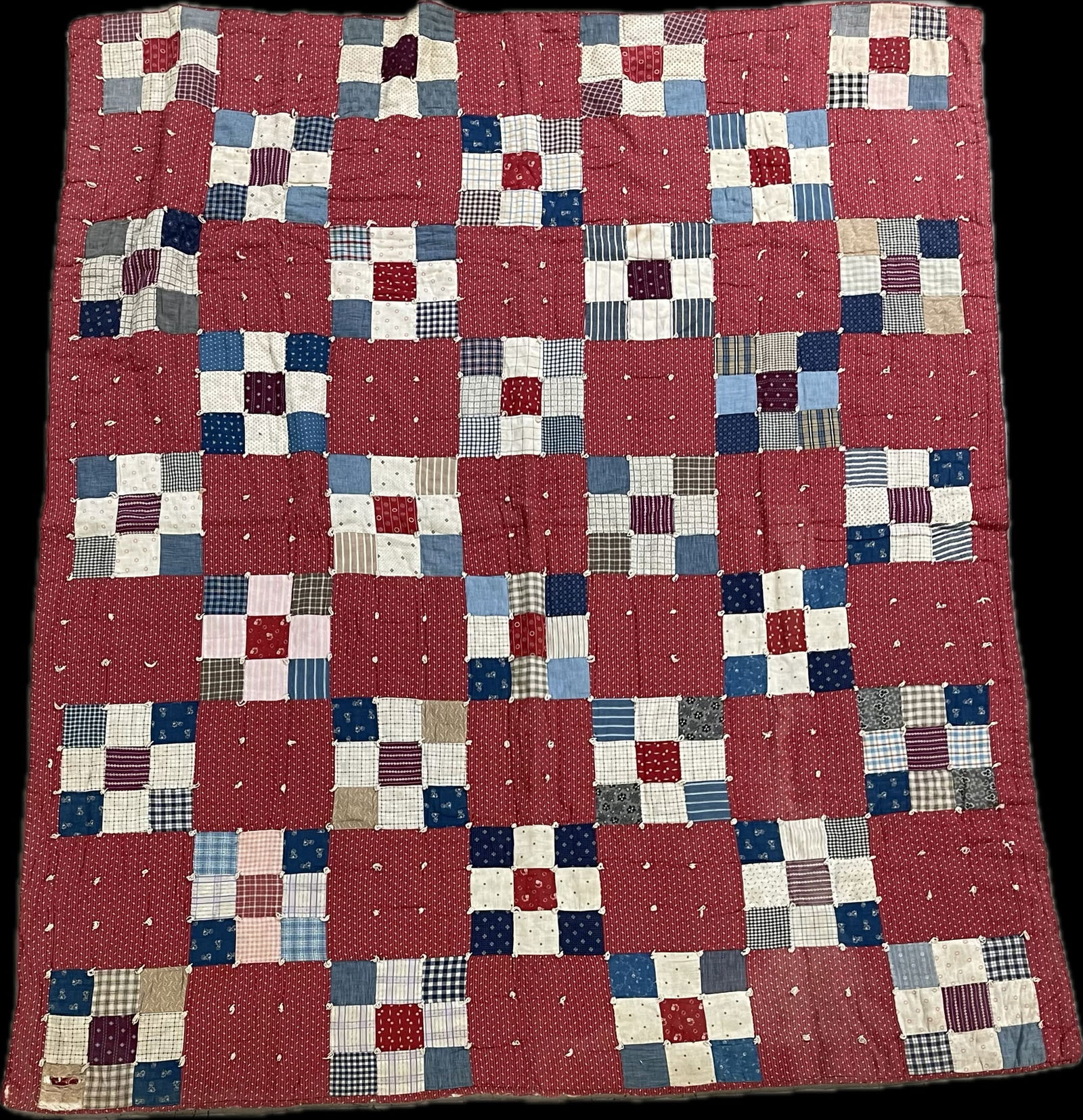 Nice Original 6'x5' Patchwork Quilt (1 of 7)