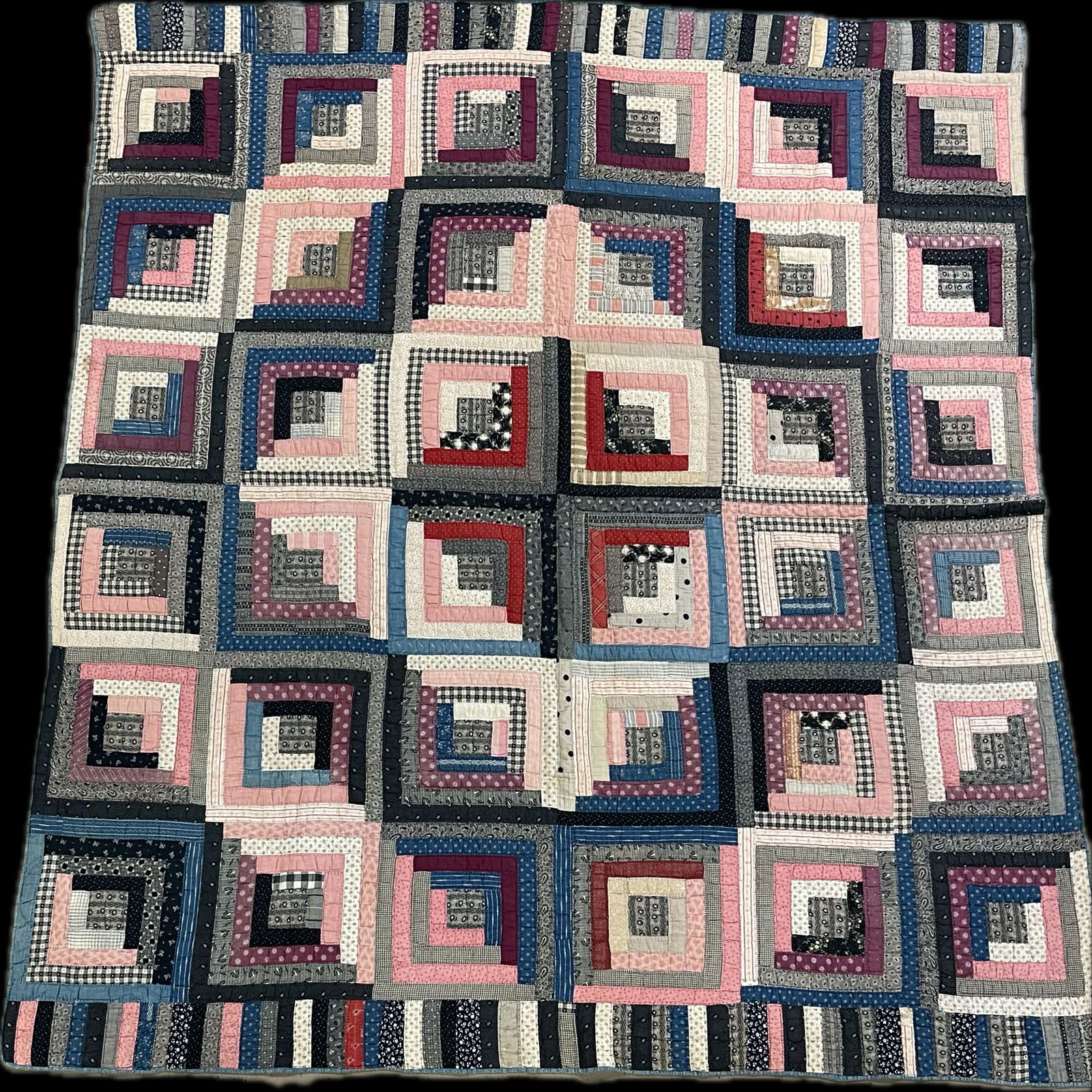 Nice Original 6'x5' Patchwork Quilt (1 of 8)