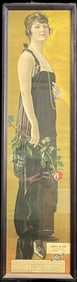 1918 Selz Shoes Smith & Son Cromwell Iowa Framed Victorian Advertising Yardlong Calendar